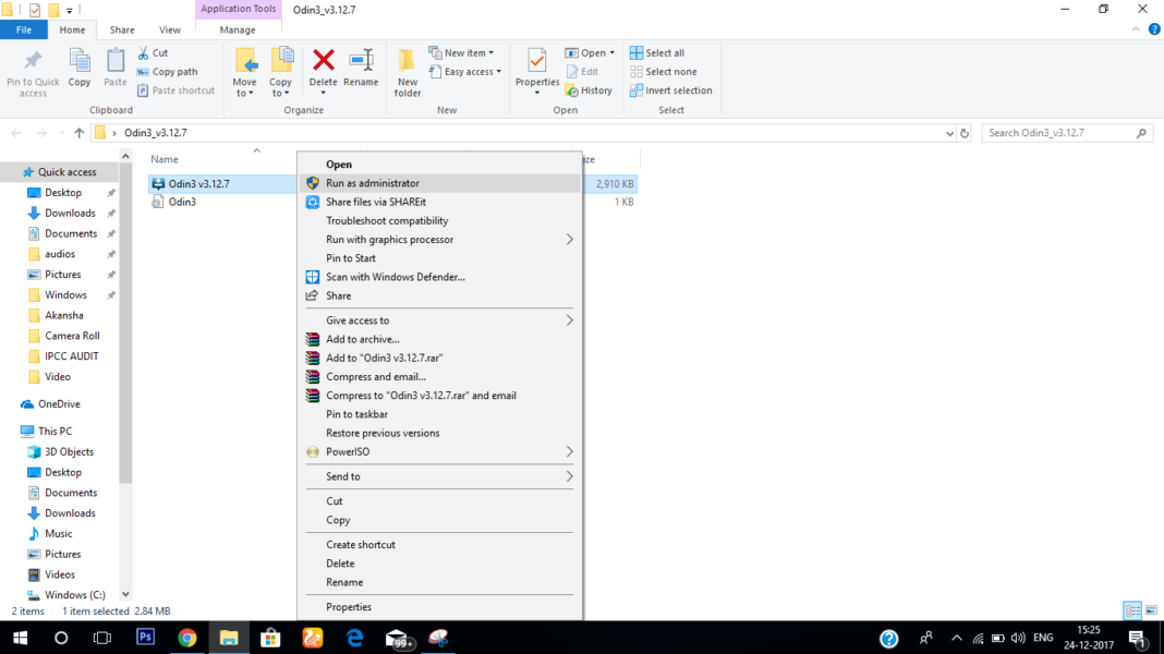 odin 3.07 for windows 10