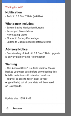 Nokia 8 Oreo 8.1 Beta Update