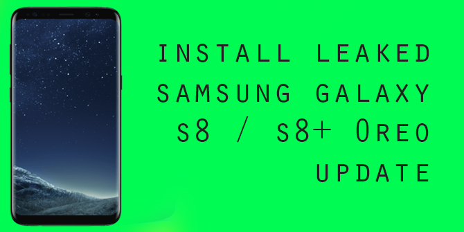 Install Android Oreo update on S8