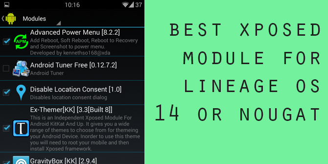 Best Xposed Modules for LineageOS 14